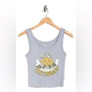 RVCA Kids Tank Top with Sun and Flowers Graphic